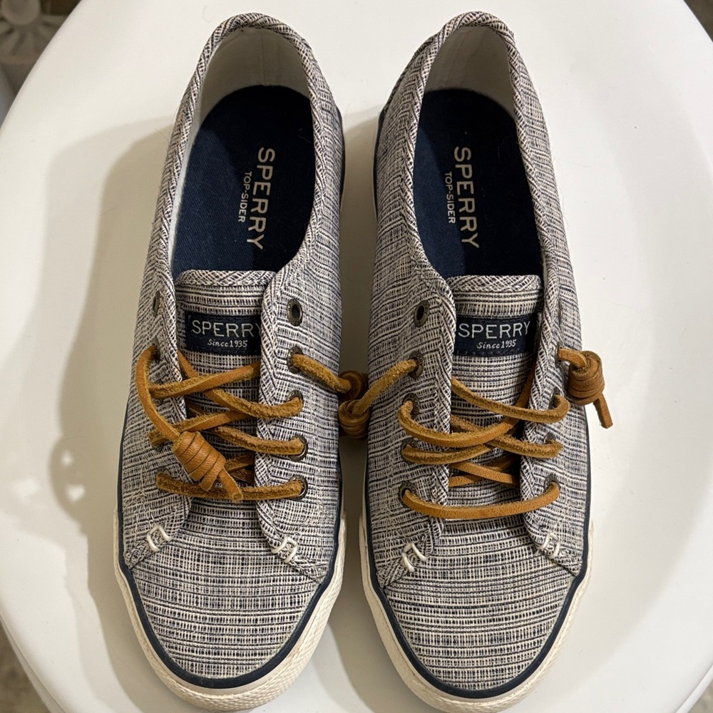 Sperry Patterned Crest Vibe Canvas Boat Shoes Sneakers top sider